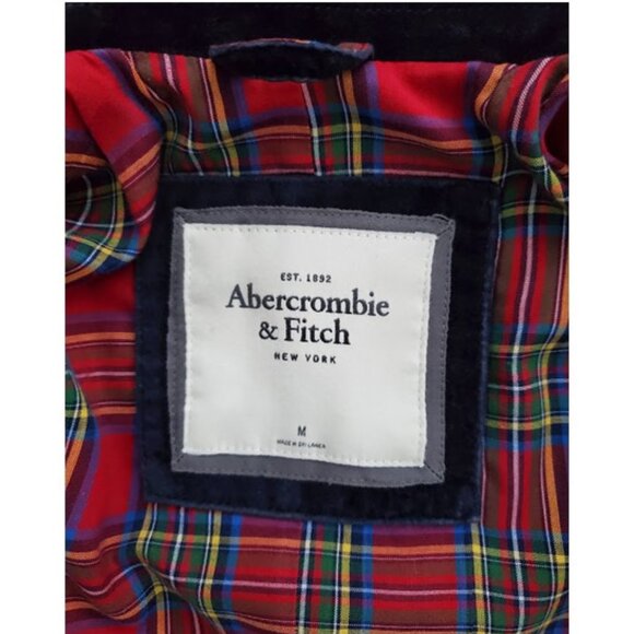 A & F Girls Velvet Embroidered Crest Navy Blazer Jacket Sz M Collegiate Preppy - Picture 6 of 10